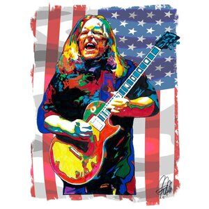 Warren Haynes Allman Brothers Guitar Rock Music Poster Print Wall Art 18x24